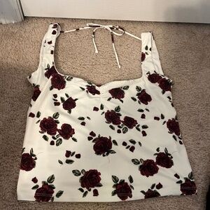 GARAGE open back ruched tank